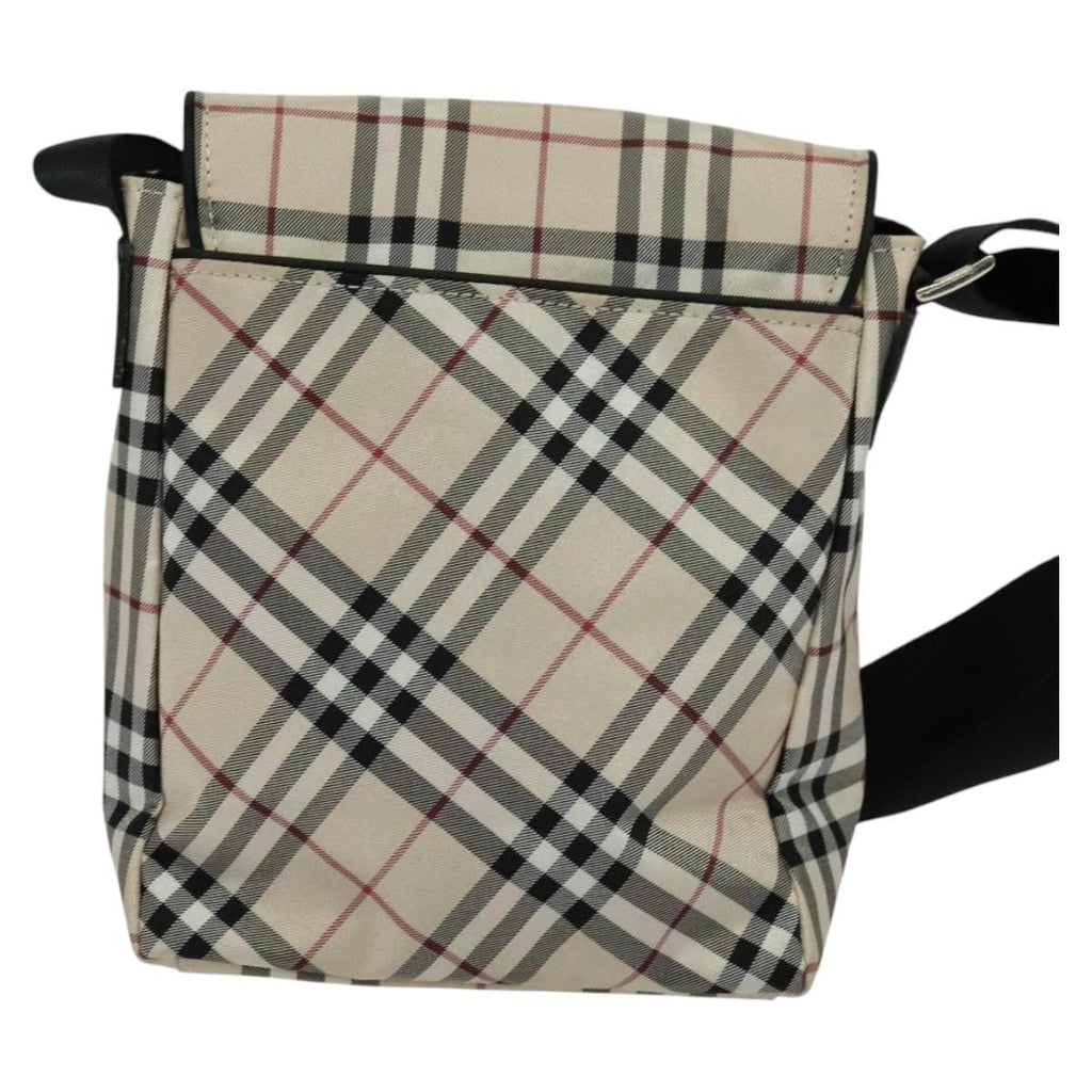Burberry Nova Check Blue Label Nylon Beige Nylon Shoulder Bag