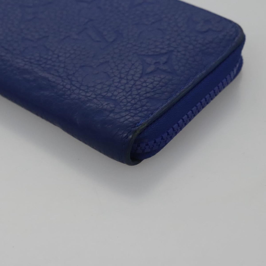 Louis Vuitton Portefeuille Zippy Monogramme Empreinte Monogramme Empreinte Blue Leather Wallets Accessory