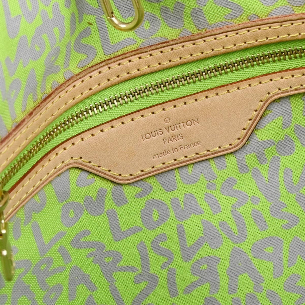 Louis Vuitton Neverfull Tote Limited Edition Monogram Graffiti Green Canvas Tote Bag