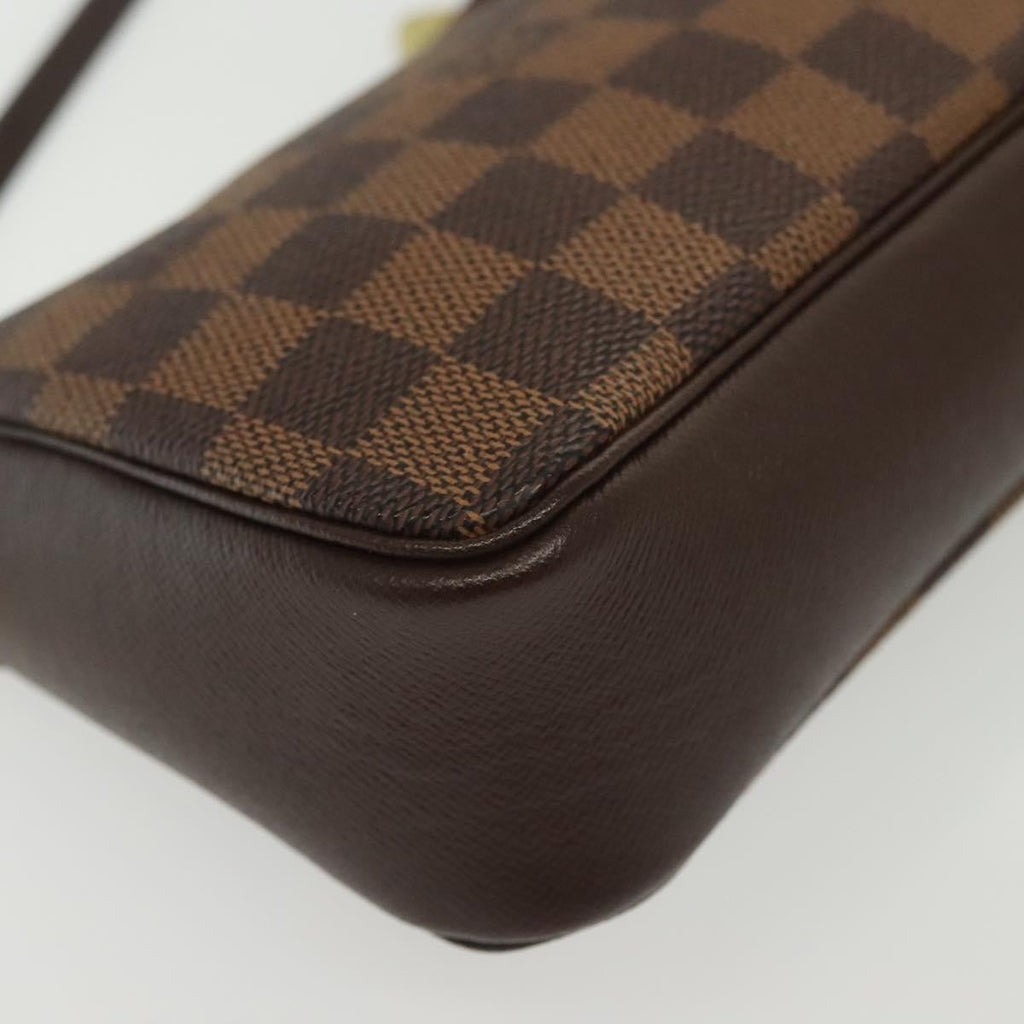 Louis Vuitton Trousse Make Up Bag Damier Canvas Brown Canvas Shoulder Bag