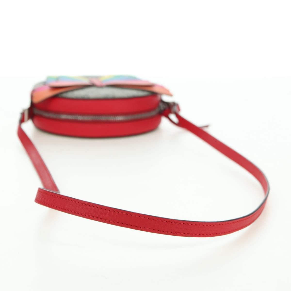 Gucci Kids Gg Supreme Rainbow Butterfly Shoulder Bag Gg Canvas Beige Pvc Shoulder Bag Bag (Pre-Owned)