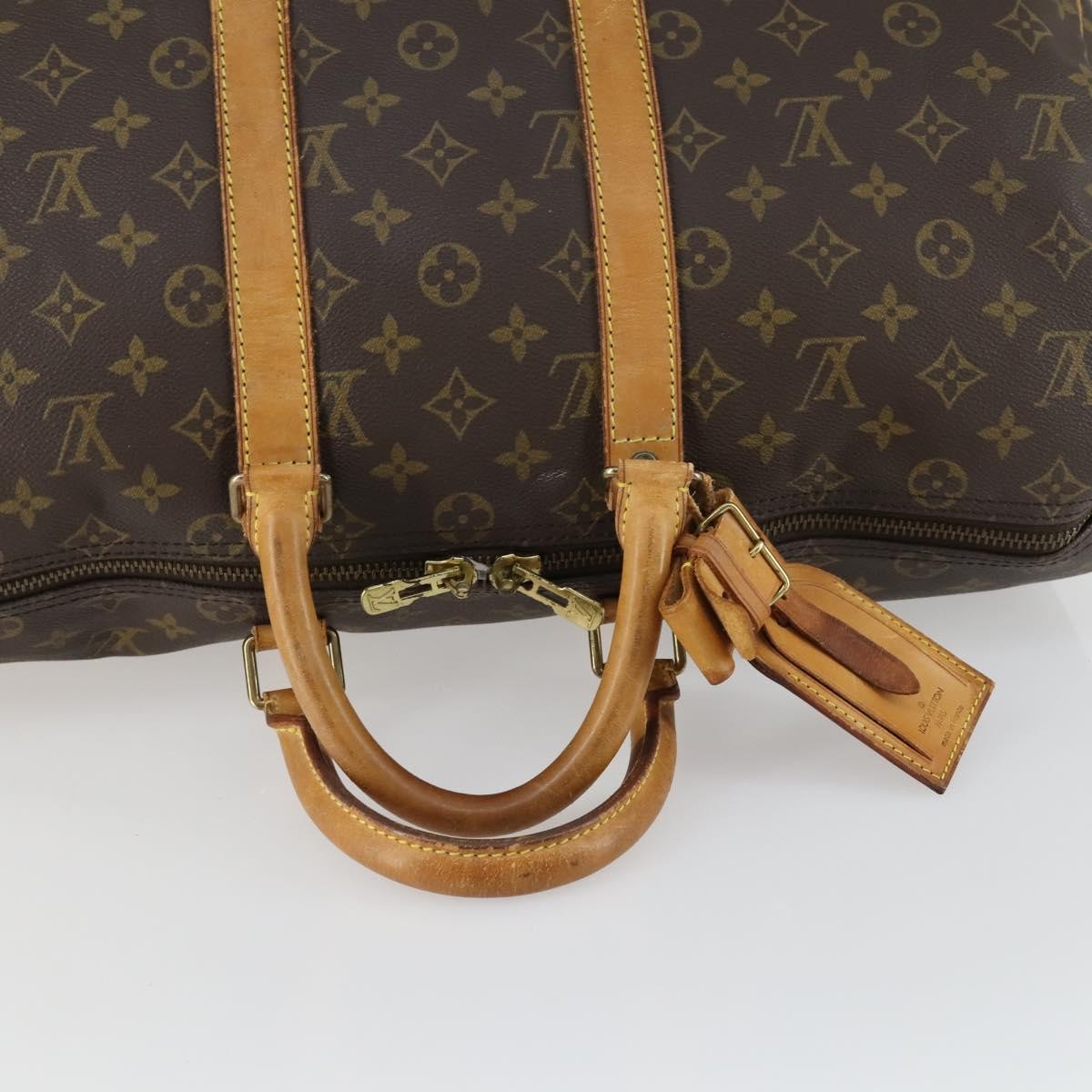 Louis Vuitton Keepall Bag Monogram Canvas Brown Canvas Travel Bag