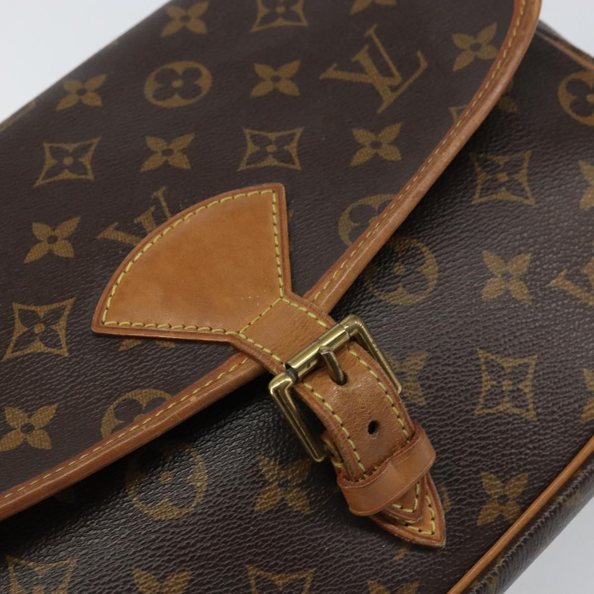 Louis Vuitton Sologne Handbag Monogram Canvas Brown Canvas Shoulder Bag