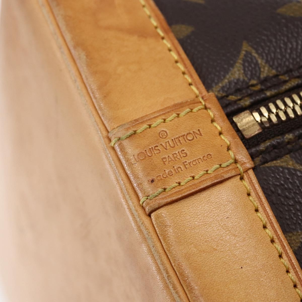 Louis Vuitton Alma Handbag Monogram Canvas Brown Canvas Handbag