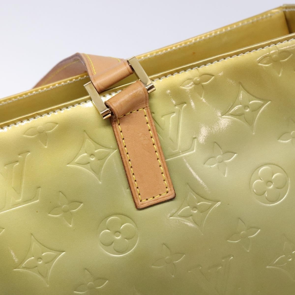 Louis Vuitton Columbus Handbag Monogram Vernis Beige Patent_Leather Tote Bag