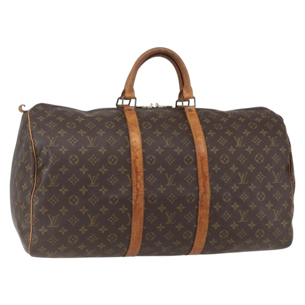 Louis Vuitton Keepall Bag Monogram Canvas Brown Canvas Travel Bag
