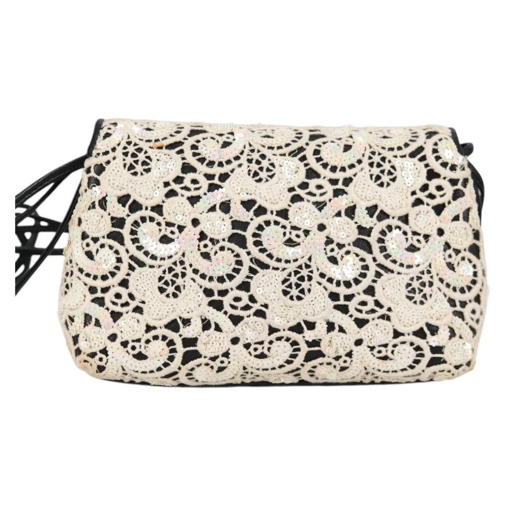 Chanel Floral Cc Flap Bag Leather White Leather Shoulder Bag Bag