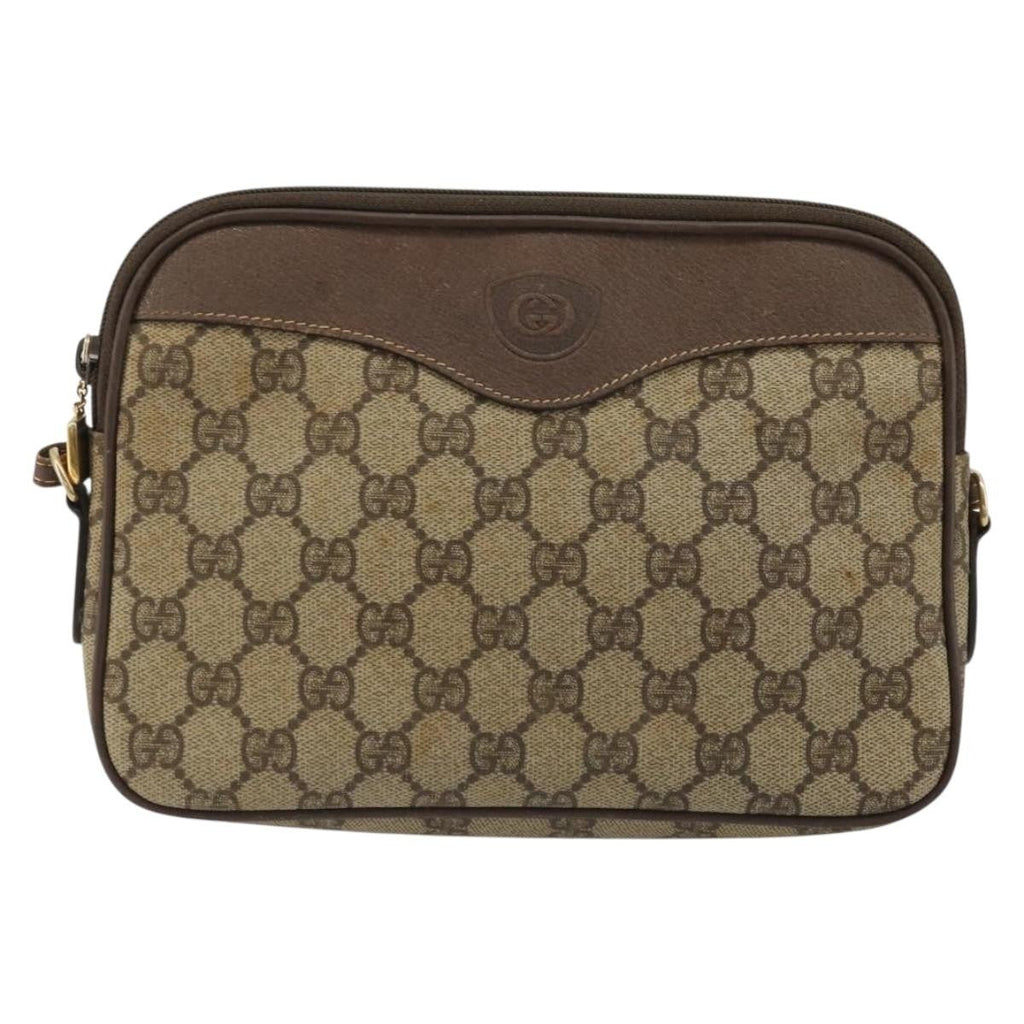 Gucci Gg Supreme Shoulder Bag Canvas Beige Canvas Shoulder Bag Bag (Pre-Owned)