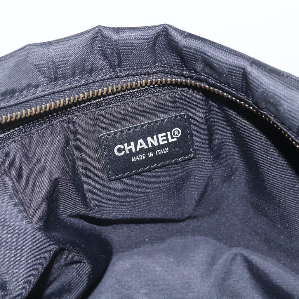 Chanel Travel Line Boston Bag Nylon Black Nylon Travel Bag Bag