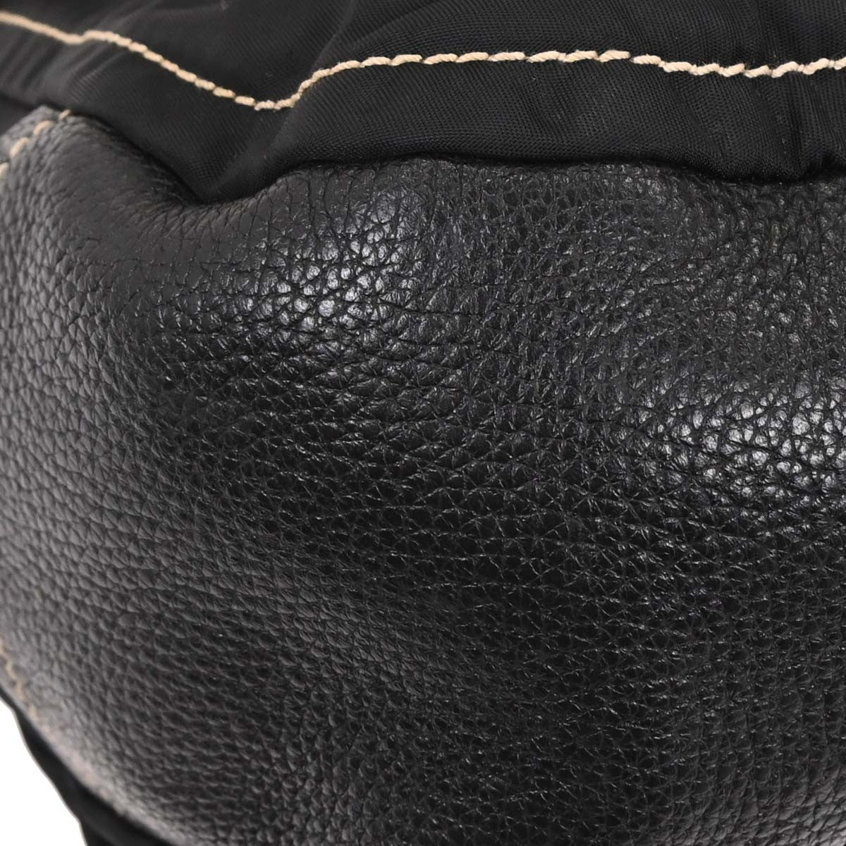 Prada Vintage Shoulder Bag Nylon And Leather Black Nylon Shoulder Bag Bag