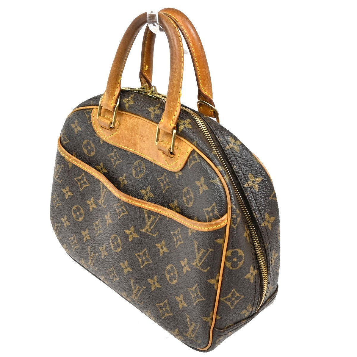 Louis Vuitton Trouville Handbag Monogram Canvas Brown Canvas Handbag