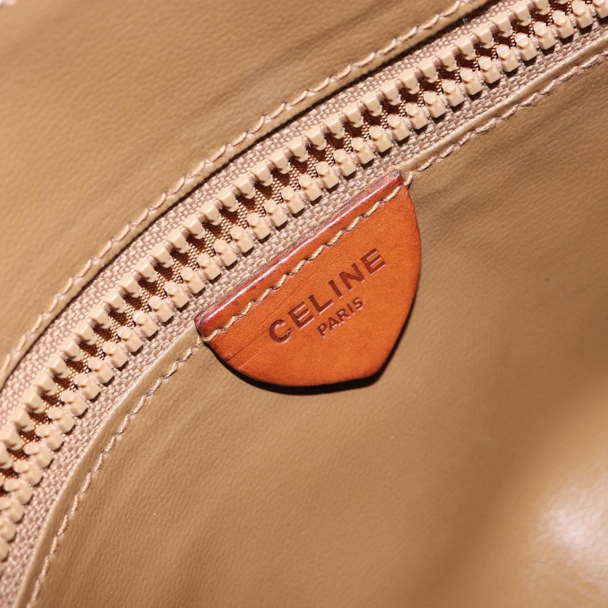 Celine Macadam Shoulder Bag Pvc Leather Brown Canvas Shoulder Bag Bag