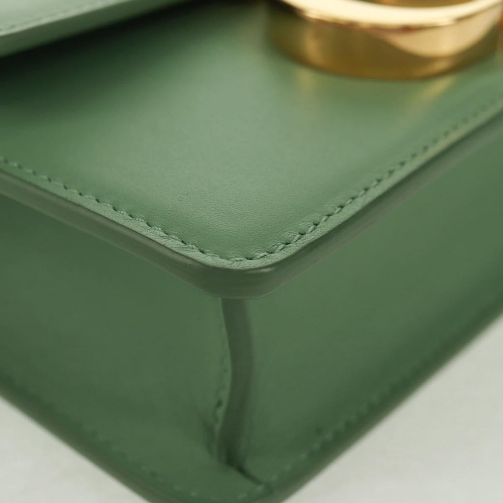 Christian Dior 30 Montaigne Flap Bag Leather Green Leather Shoulder Bag Bag (Pre-Owned)