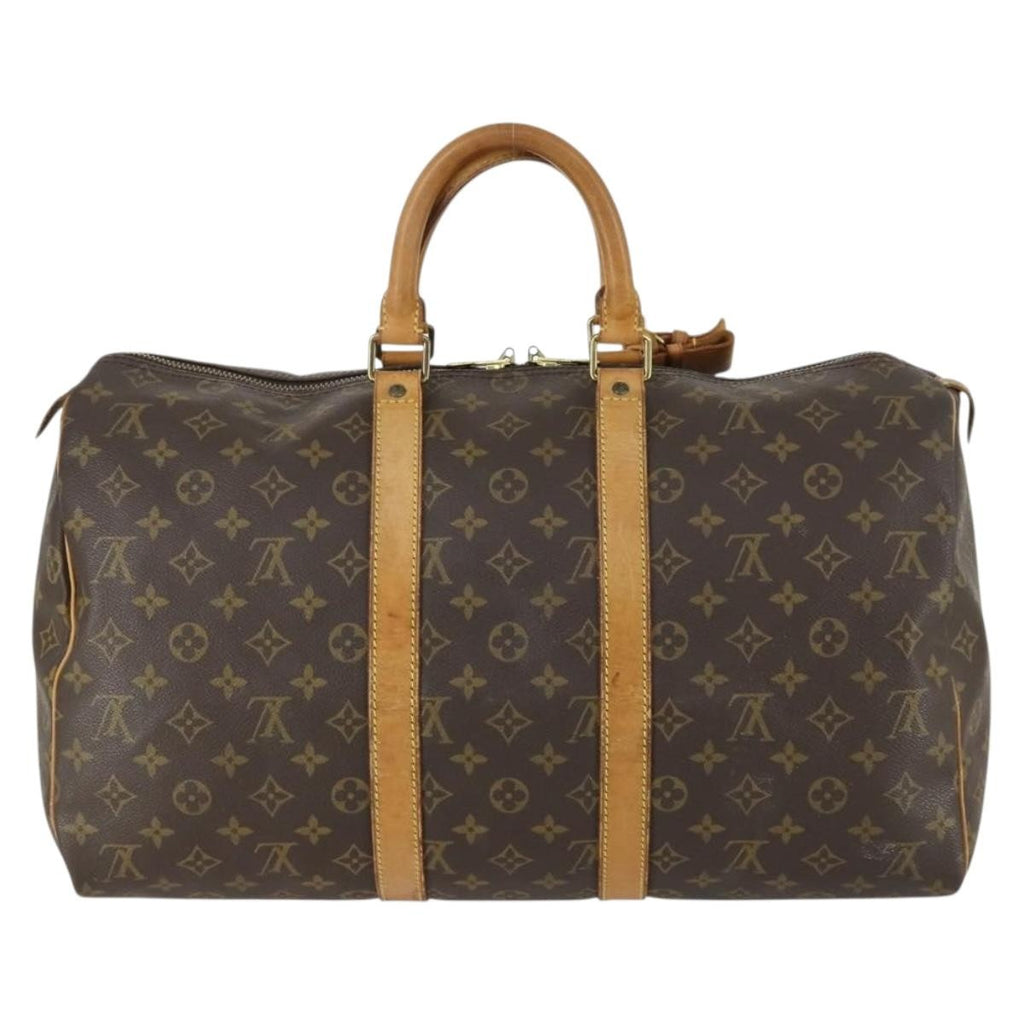 Louis Vuitton Keepall Bag Monogram Canvas Brown Canvas Travel Bag