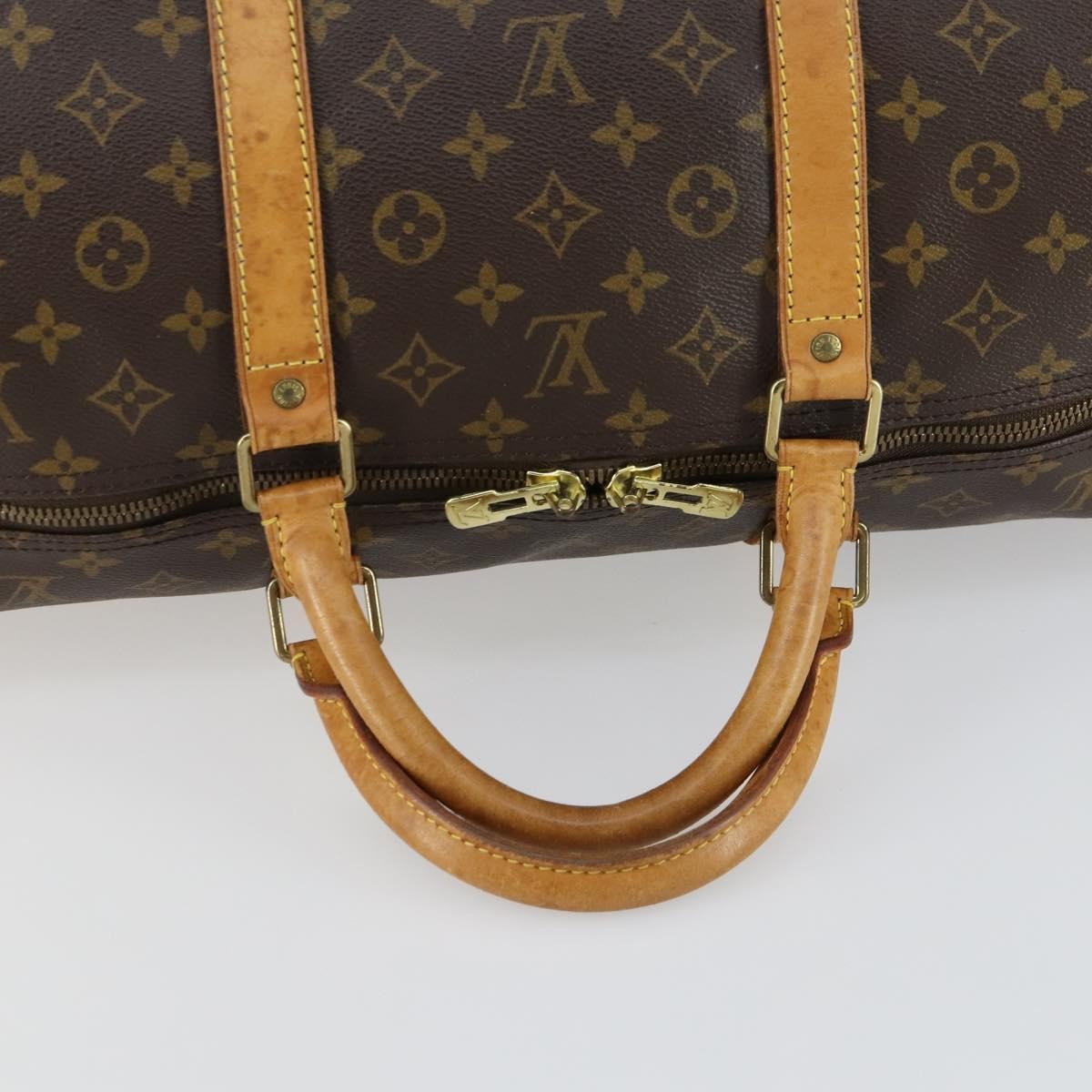 Louis Vuitton Keepall Bag Monogram Canvas Brown Canvas Travel Bag