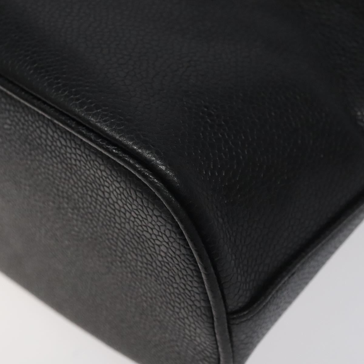 Chanel Vintage Cc Dome Bag Caviar Black Calfskin Handbag