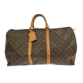 Louis Vuitton Keepall Bag Monogram Canvas Brown Canvas Travel Bag