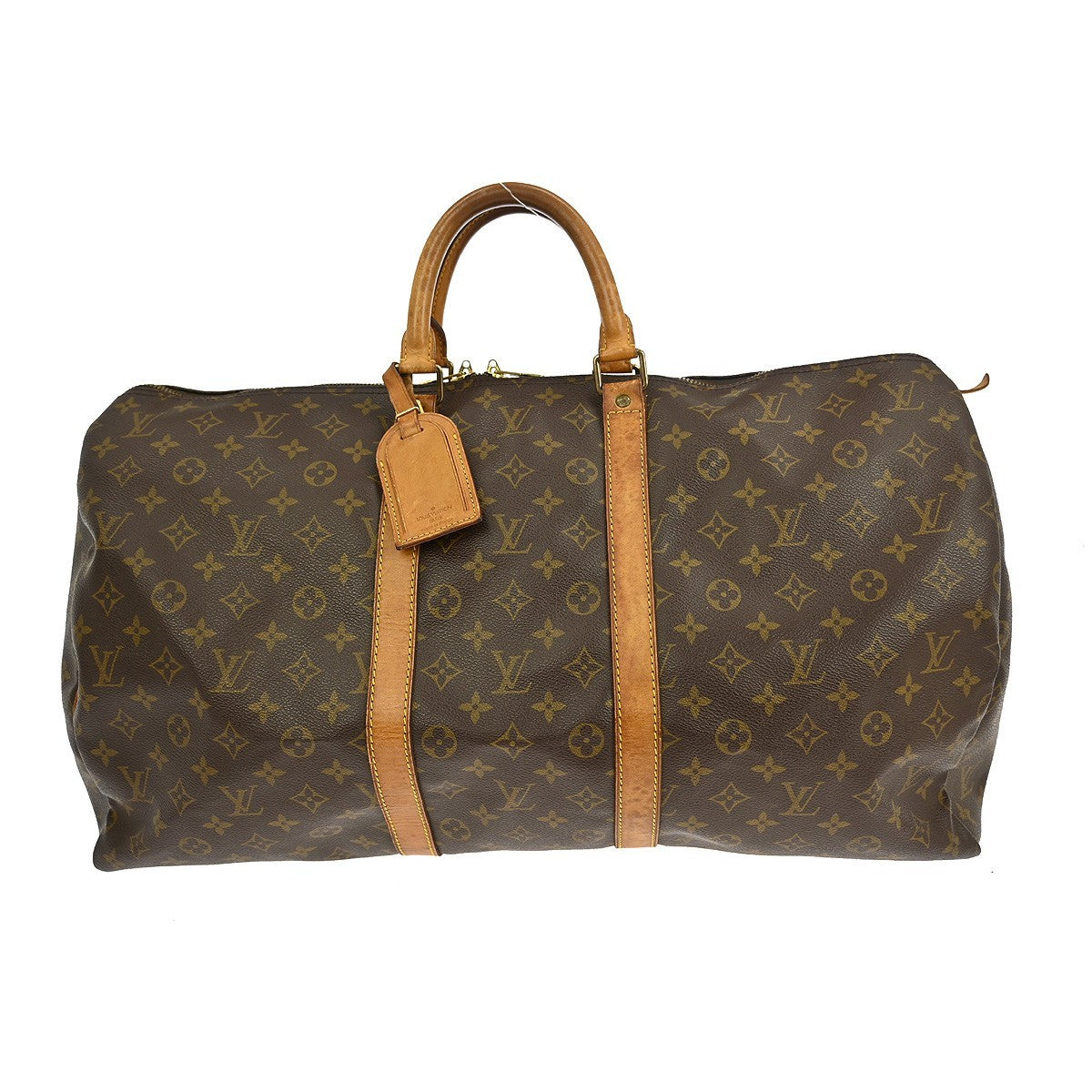 Louis Vuitton Keepall Bag Monogram Canvas Brown Canvas Travel Bag