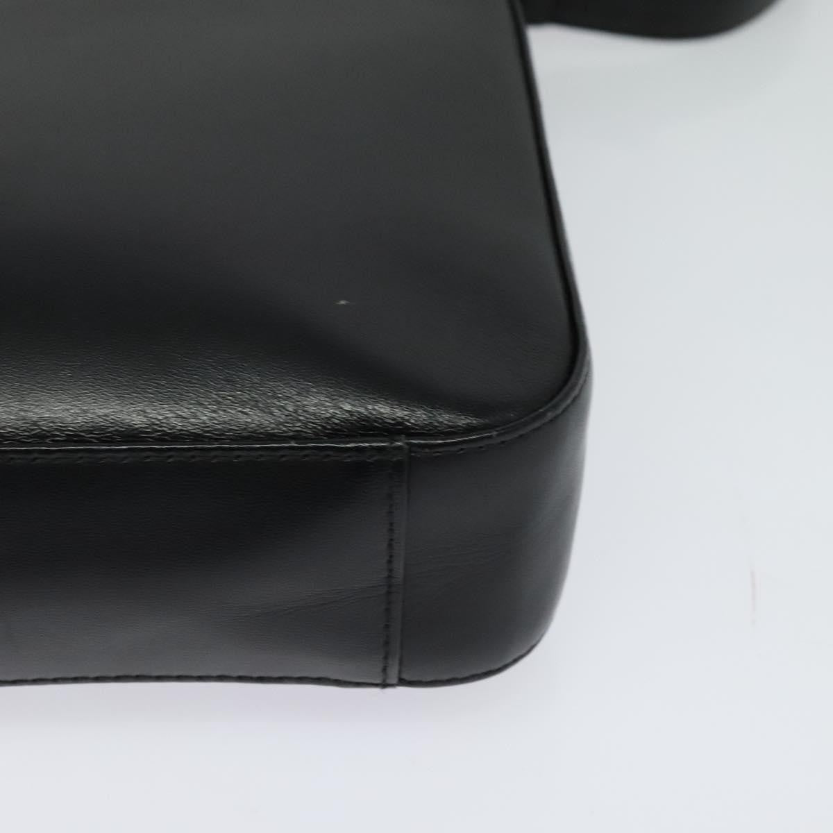 Burberry Front Pocket Flap Messenger Leather With Vintage Check Canvas Black Leather Bag