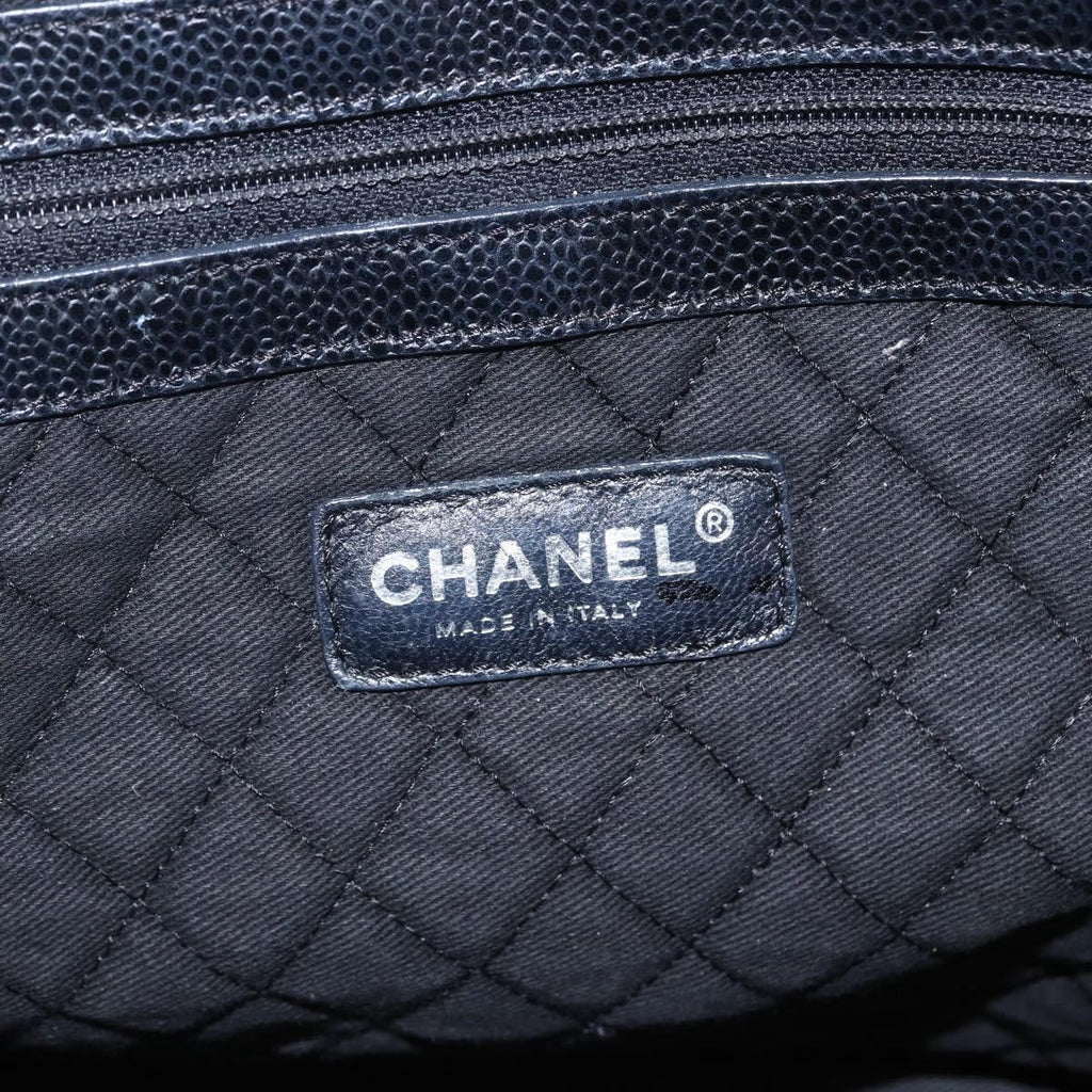 Chanel Optic Coco Bowler Bag Printed Coated Canvas With Caviar Black Pvc Travel Bag Bag
