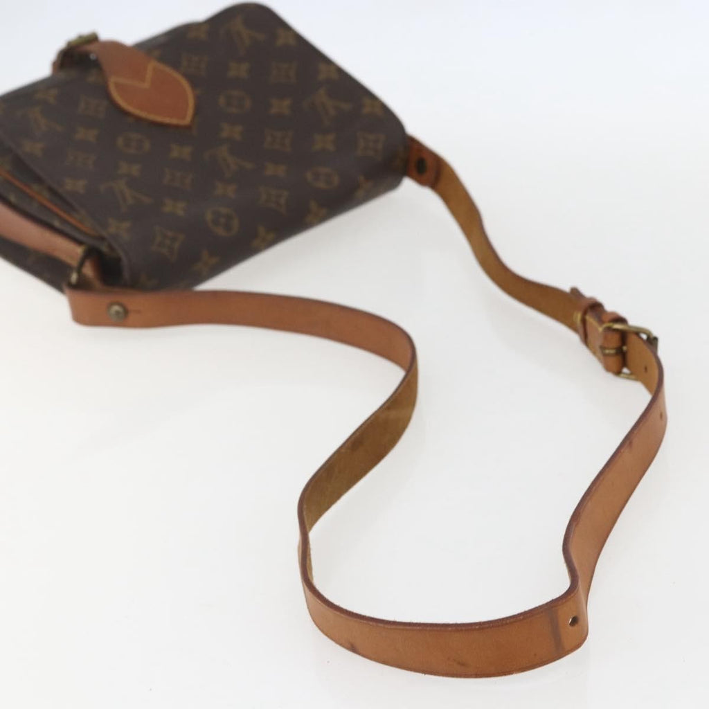Louis Vuitton Cartouchiere Handbag Monogram Canvas Brown Canvas Shoulder Bag