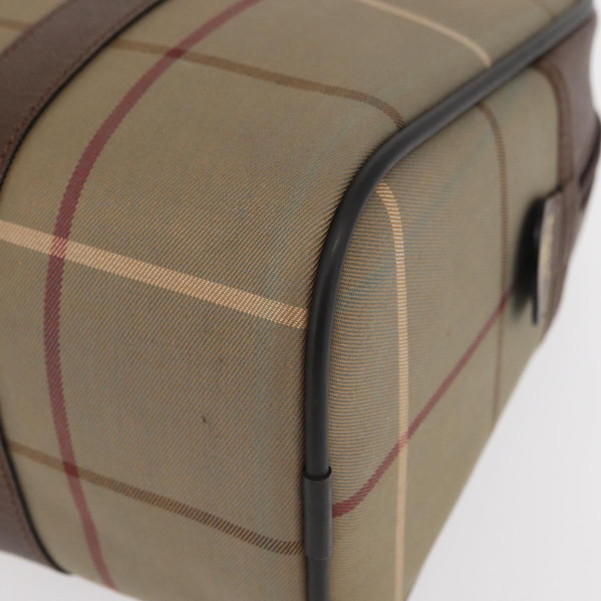 Burberry Nova Check Boston Bag Canvas Beige Canvas Handbag