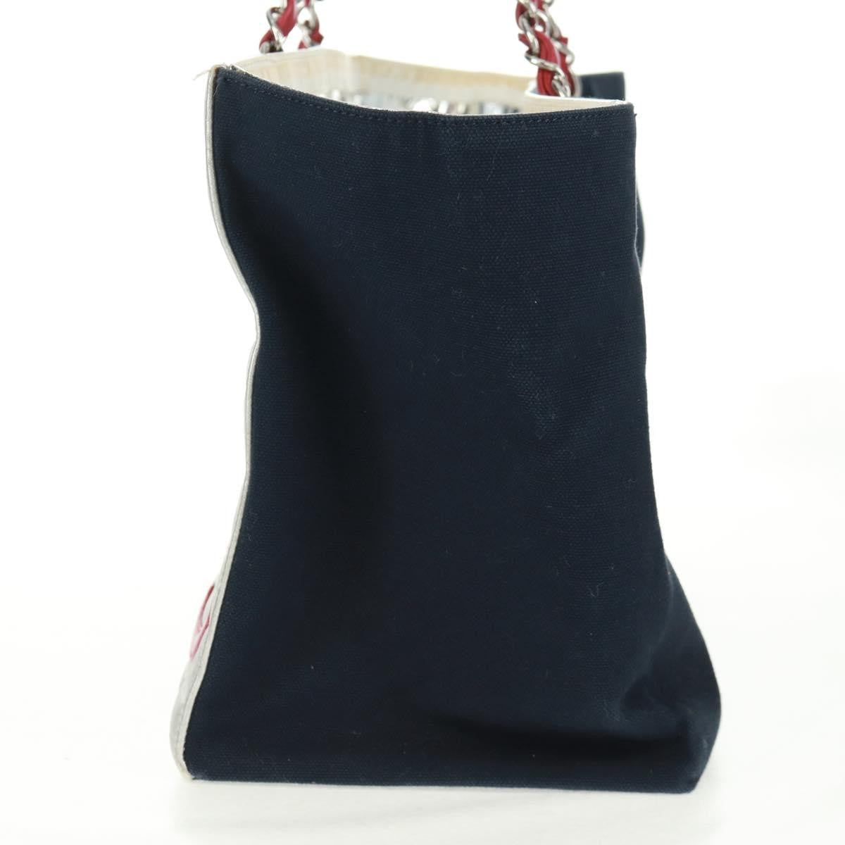 Chanel No.5 Tote Canvas And Leather Navy Canvas Tote Bag Bag