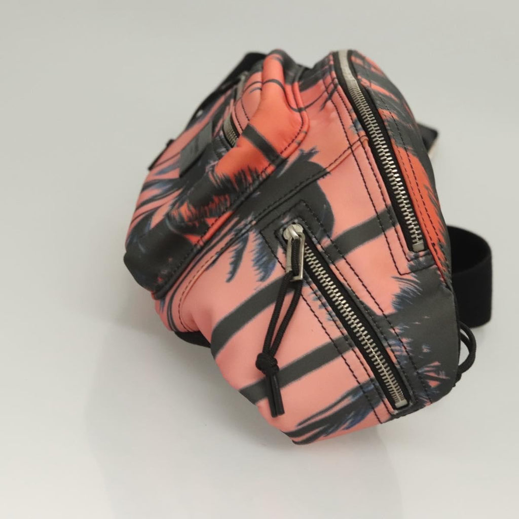 Saint Laurent Front Pocket Waist Bag Printed Nylon Pink Nylon Shoulder Bag Bag (Pre-Owned)