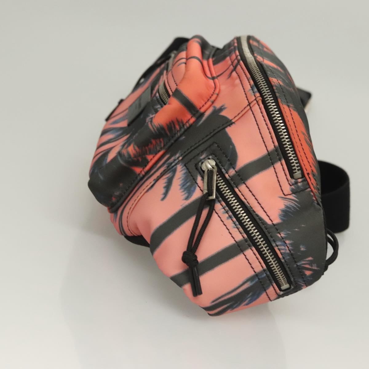 Saint Laurent Front Pocket Waist Bag Printed Nylon Pink Nylon Shoulder Bag Bag (Pre-Owned)