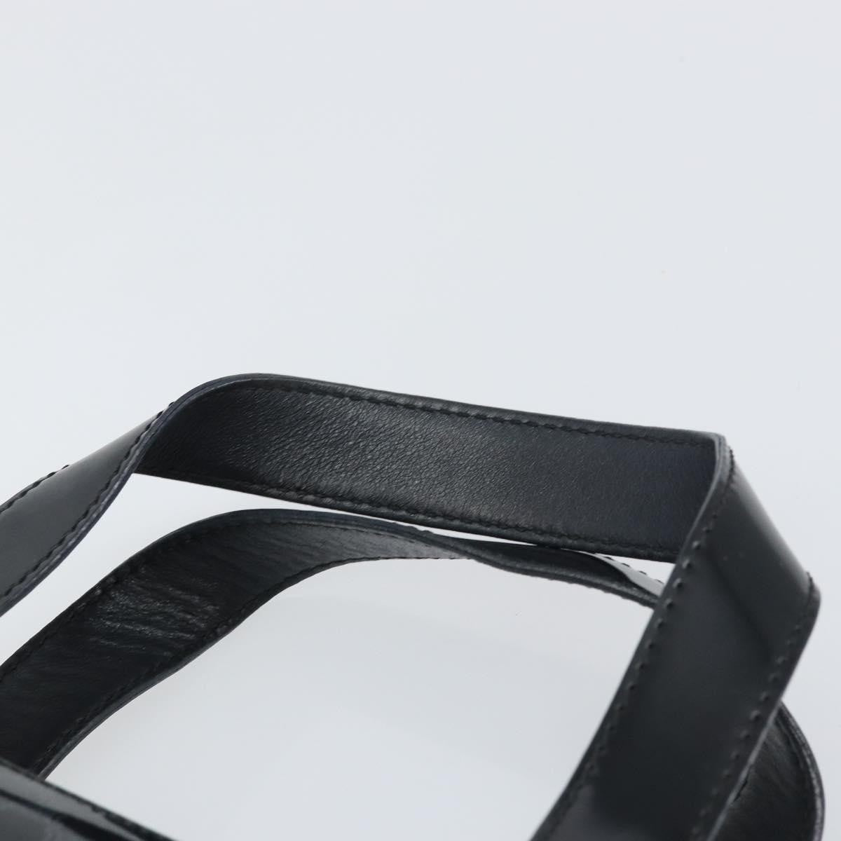 Celine Vintage Macadam Shopper Tote Venyl Black Plastic Tote Bag Bag