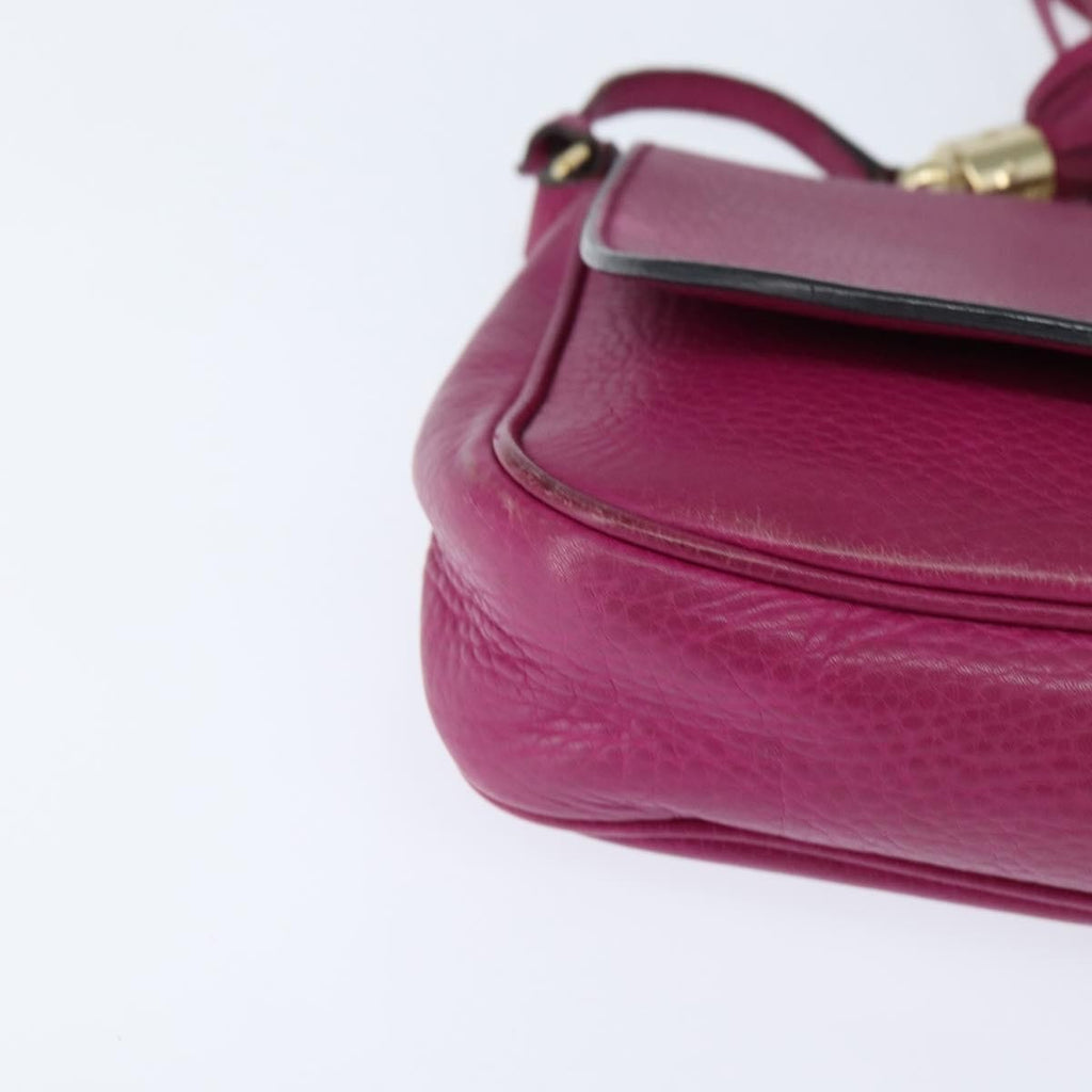 Gucci Soho Chain Crossbody Bag Leather Pink Leather Shoulder Bag Bag (Pre-Owned)