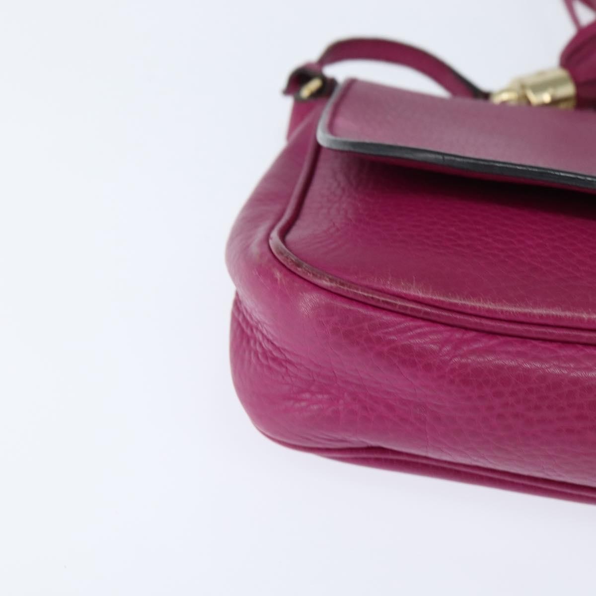 Gucci Soho Chain Crossbody Bag Leather Pink Leather Shoulder Bag Bag (Pre-Owned)