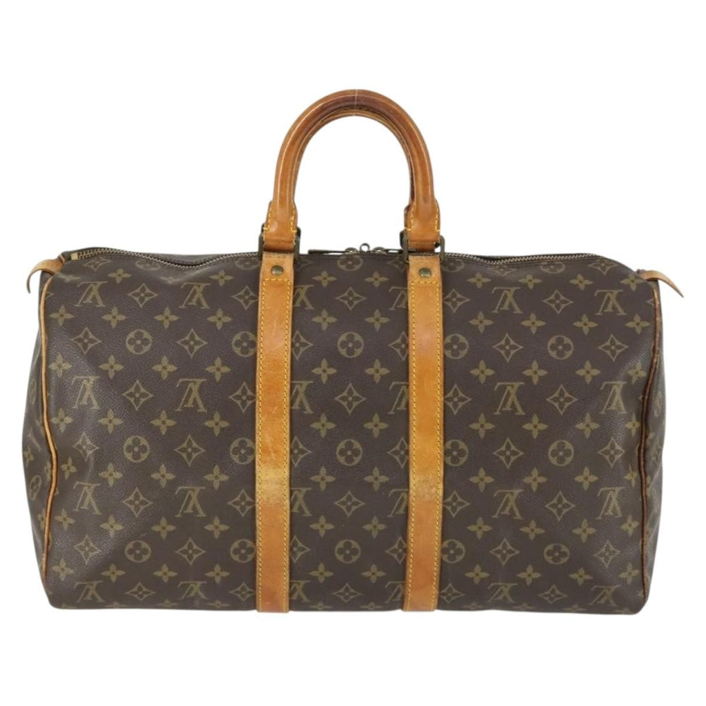Louis Vuitton Keepall Bag Monogram Canvas Brown Canvas Travel Bag