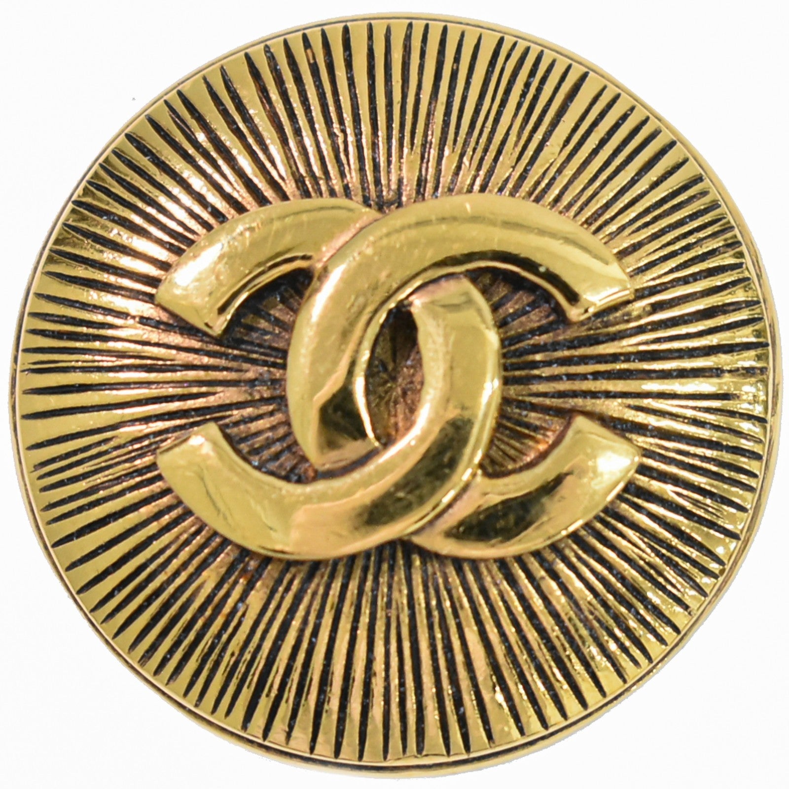 Chanel Cc Brooch Metal Gold Gold_Plated Brooch Jewelry