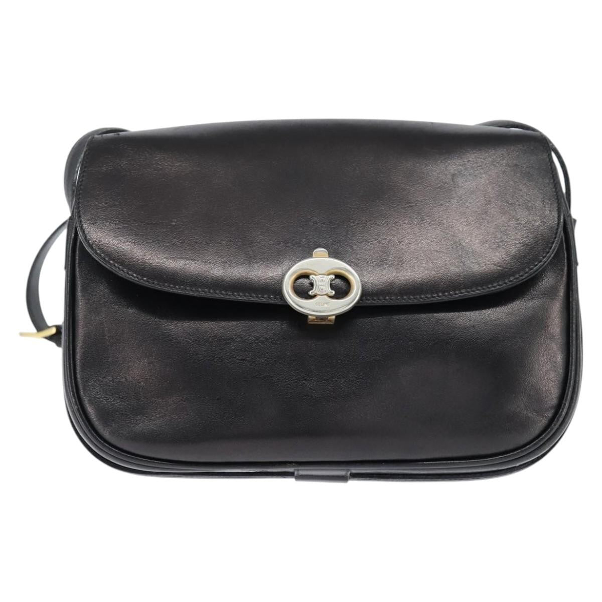 Celine Shoulder Bag Leather Black Leather Shoulder Bag Bag