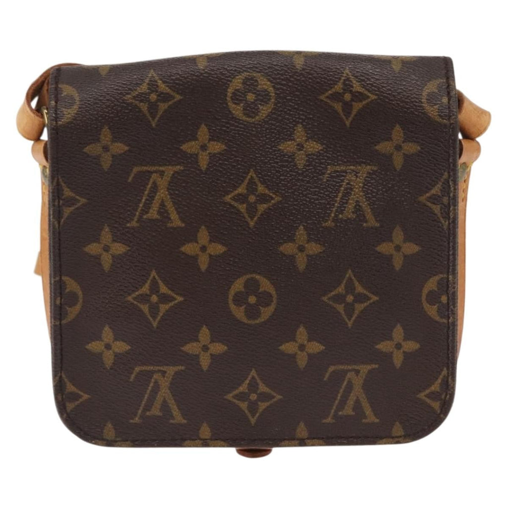 Louis Vuitton Cartouchiere Handbag Monogram Canvas Brown Canvas Shoulder Bag