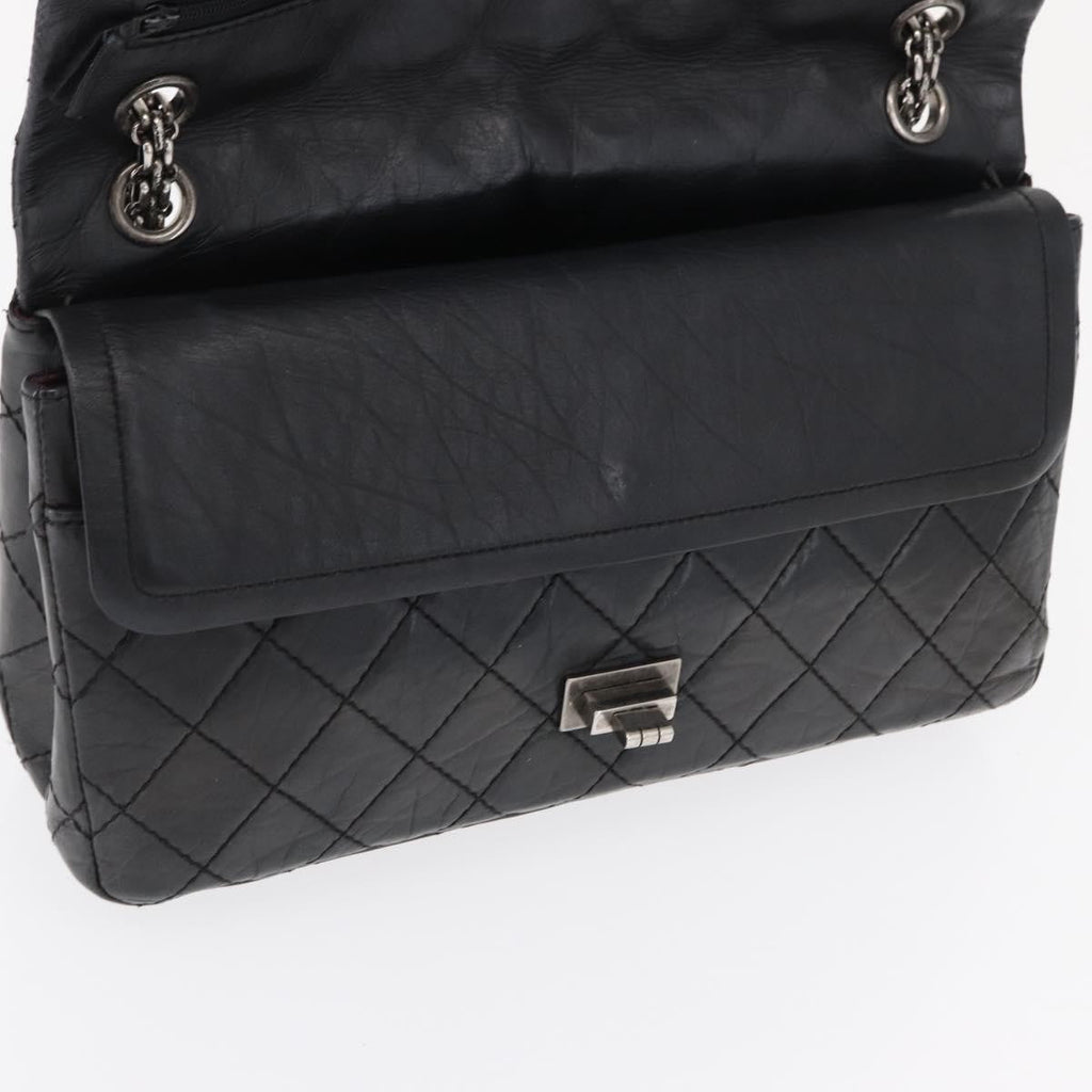 Chanel Reissue 2.55 Flap Bag Quilted Aged Calfskin Black Leather Shoulder Bag Bag