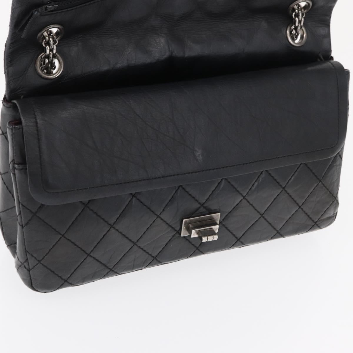 Chanel Reissue 2.55 Flap Bag Quilted Aged Calfskin Black Leather Shoulder Bag Bag