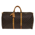Louis Vuitton Keepall Bag Monogram Canvas Brown Canvas Travel Bag