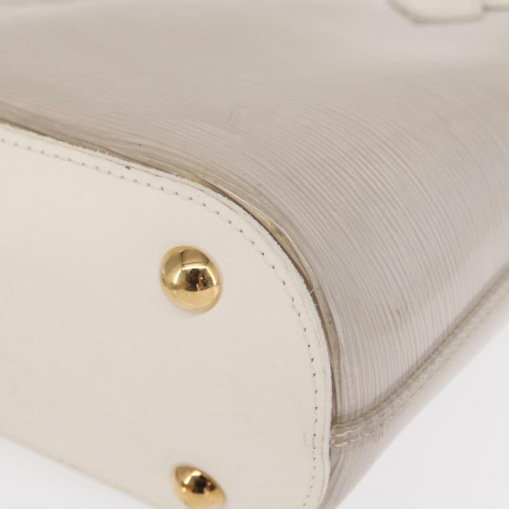 Louis Vuitton Plage Lagoon Bay Handbag Vinyl Epi Leather White Leather Handbag