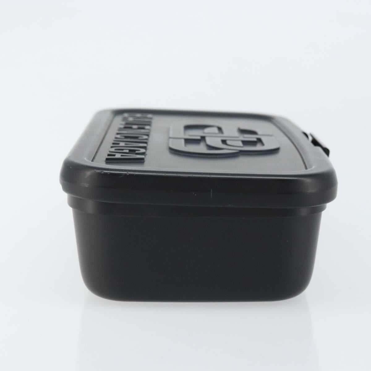 Balenciaga Logo Lunch Box Bag Plastic Black Plastic Clutche & Pouche