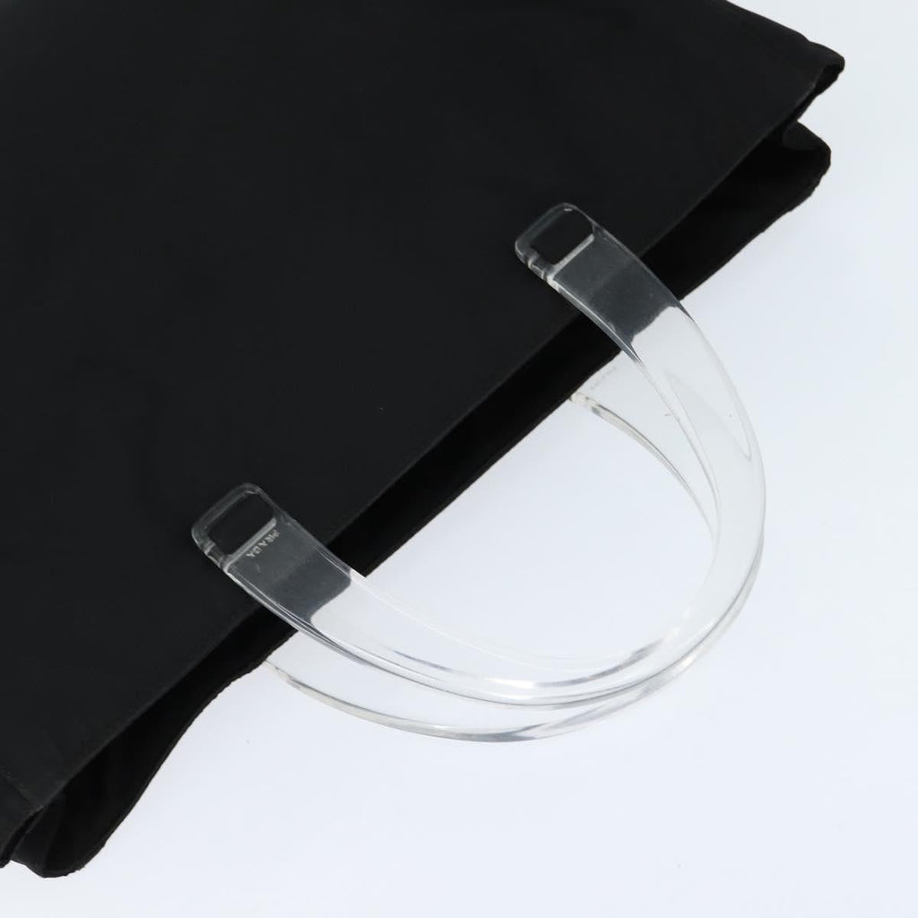 Prada Resin Handle Tote Tessuto Black Nylon Tote Bag Bag