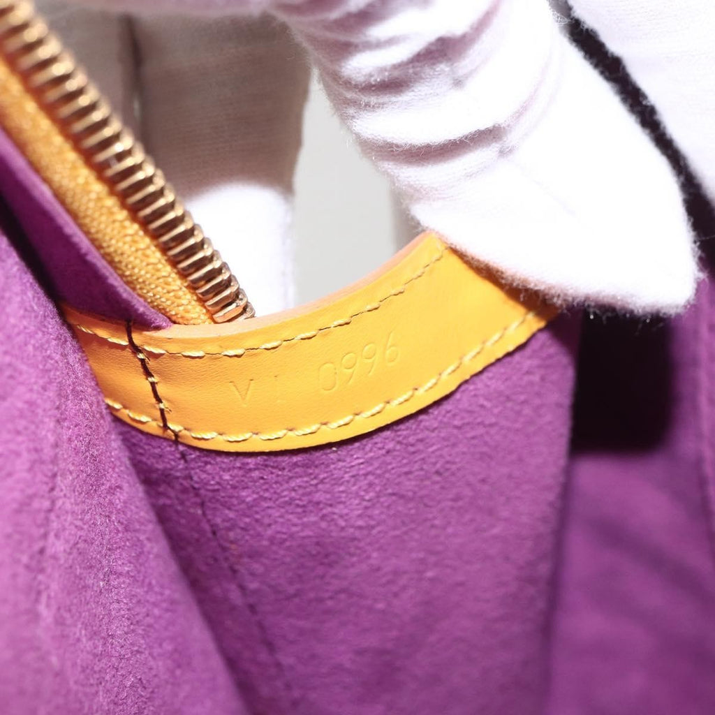 Louis Vuitton Lussac Handbag Epi Leather Yellow Leather Shoulder Bag