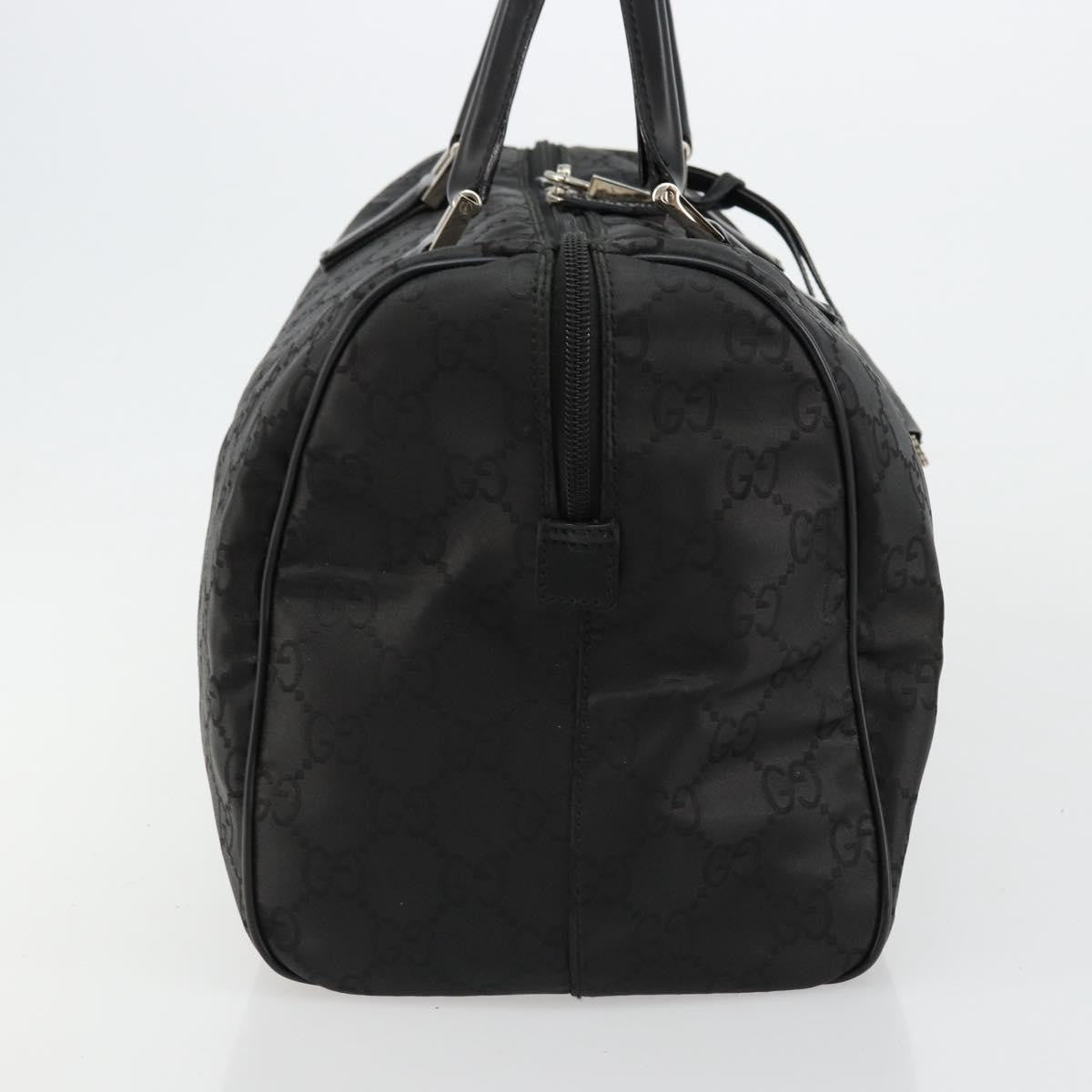 Gucci Duffle Bag Jumbo Gg Embossed Leather Black Pvc Handbag (Pre-Owned)
