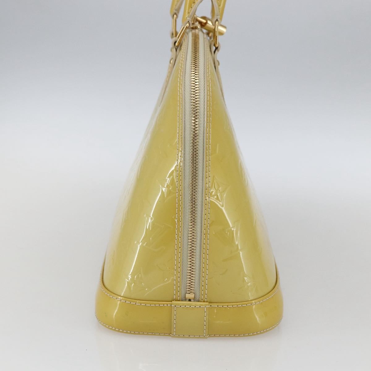 Louis Vuitton Alma Handbag Monogram Vernis Beige Patent_Leather Handbag