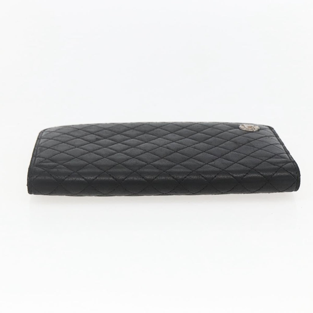 Chanel Vintage Cc Bifold Wallet Leather Black Leather Wallets Accessory