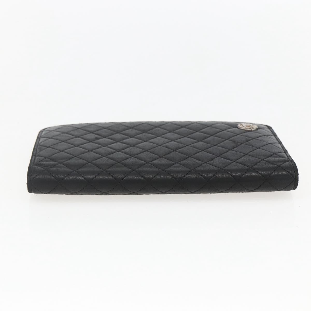 Chanel Vintage Cc Bifold Wallet Leather Black Leather Wallets Accessory