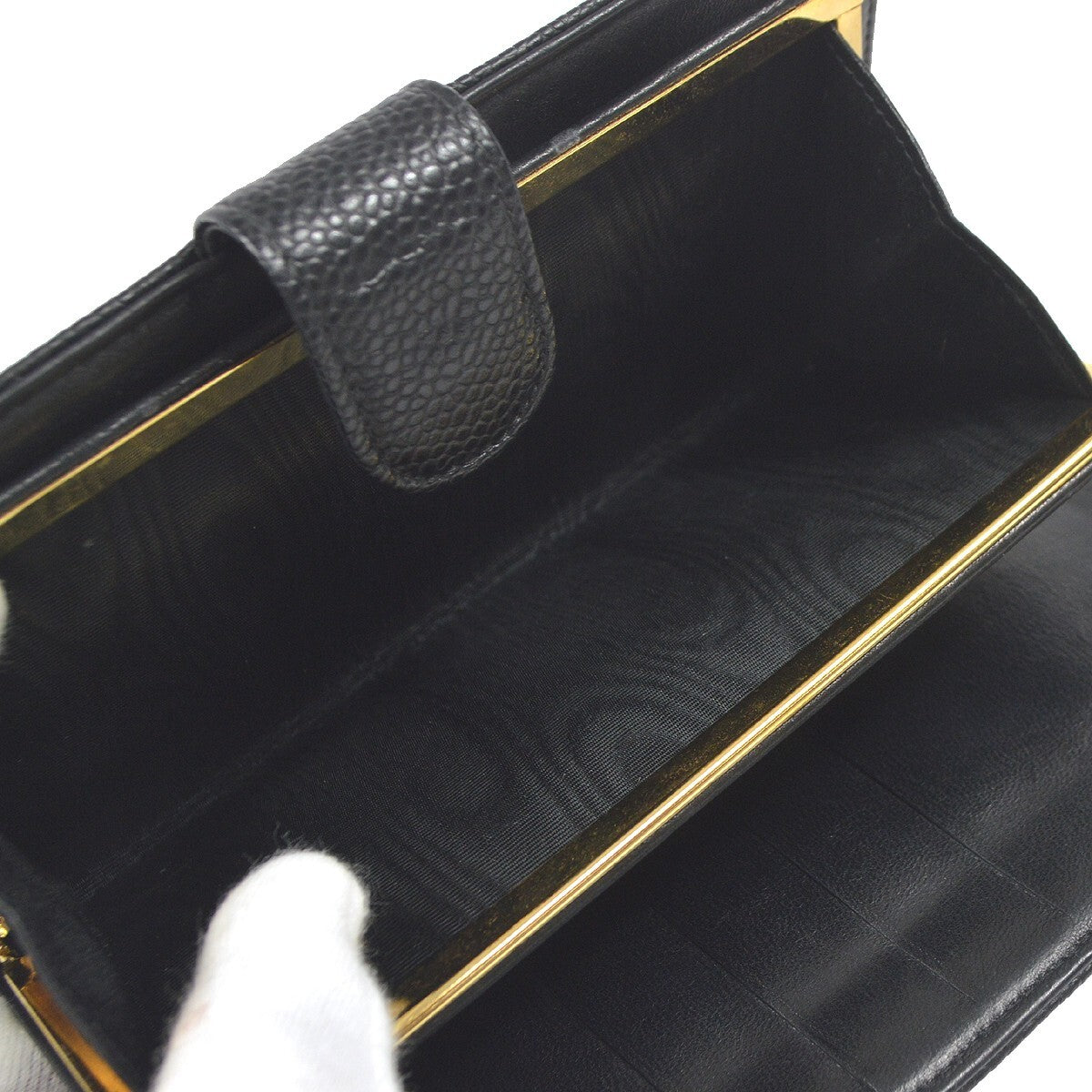 Chanel Timeless Cc French Wallet Caviar Black Leather Wallets Accessory