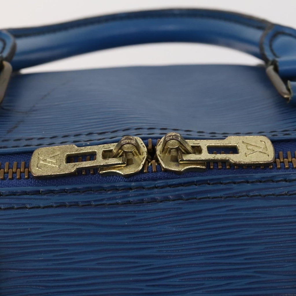 Louis Vuitton Keepall Bag Epi Leather Blue Leather Travel Bag