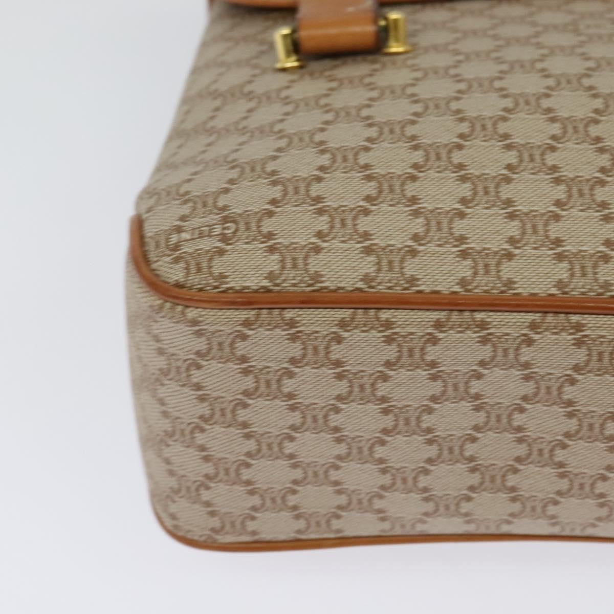 Celine Vintage Macadam Handbag Canvas And Leather Beige Canvas Handbag